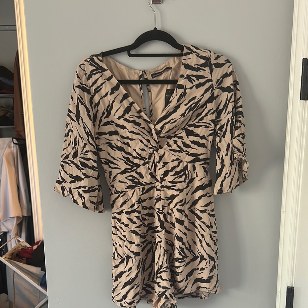 Animal print romper